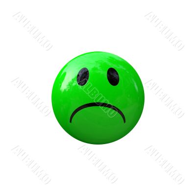 Smiley sad green