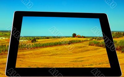 Landscape on tablet