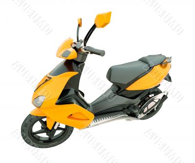 Modern scooter isolated