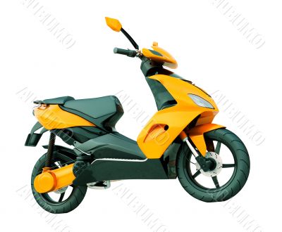 Modern scooter isolated