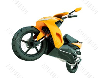 Modern scooter isolated
