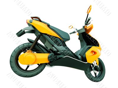 Modern scooter isolated