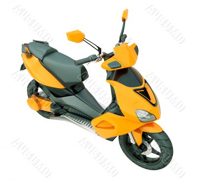 Modern scooter isolated