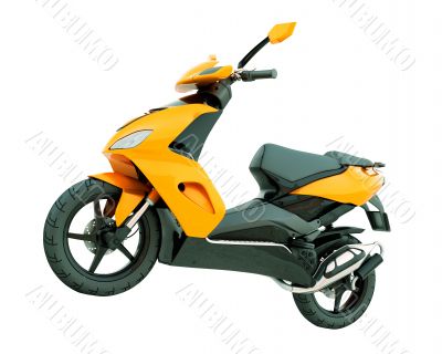 Modern scooter isolated