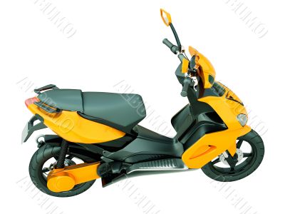 Modern scooter isolated