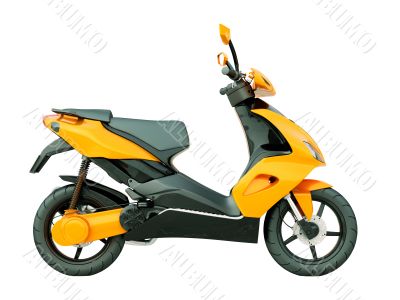 Modern scooter isolated