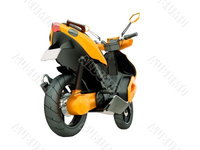Modern scooter isolated