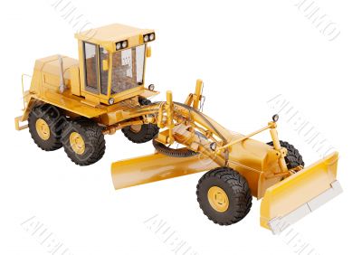 Modern grader isolated