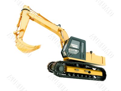 Excavator isolated 