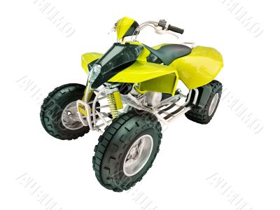 Quad bike isolated