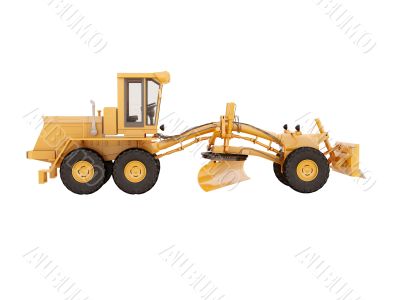 Modern grader isolated