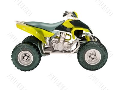 Quad bike isolated