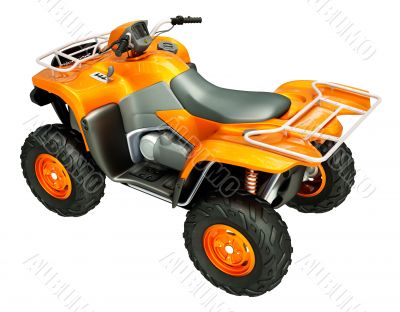 Quad bike isolated