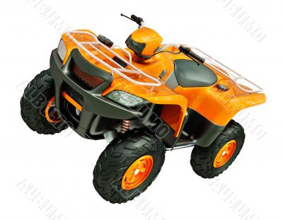 Quad bike isolated
