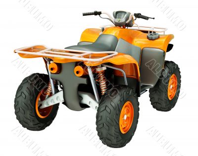 Quad bike isolated