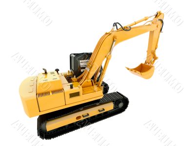 Excavator isolated 