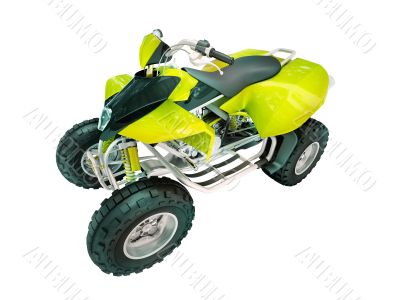 Quad bike isolated