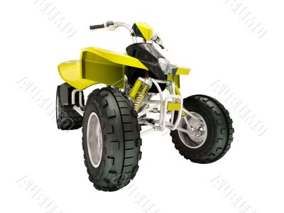 Quad bike isolated