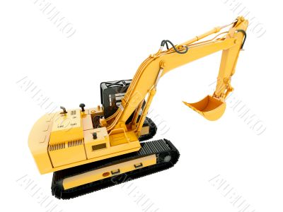 Excavator isolated 