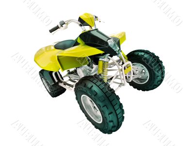 Quad bike isolated