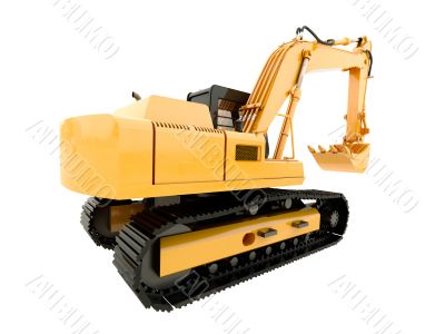 Excavator isolated 