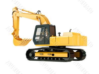 Excavator isolated 