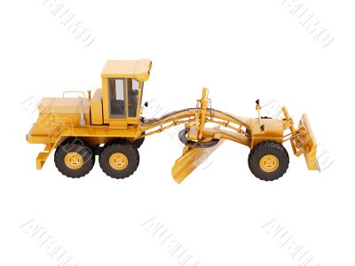 Modern grader isolated