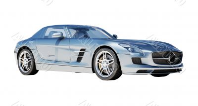 Supercar isolated on a light background