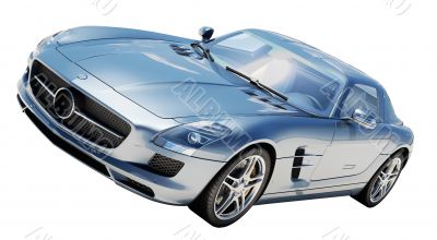 Supercar isolated on a light background