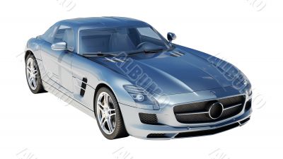 Supercar isolated on a light background