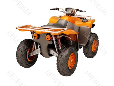 Quad bike isolated