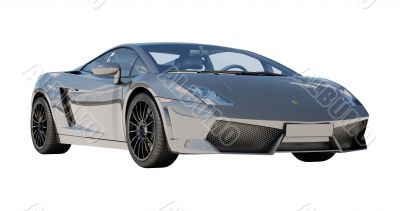 Supercar isolated on a light background