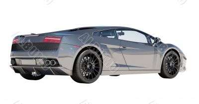 Supercar isolated on a light background
