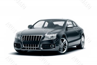 Luxury car in the studio