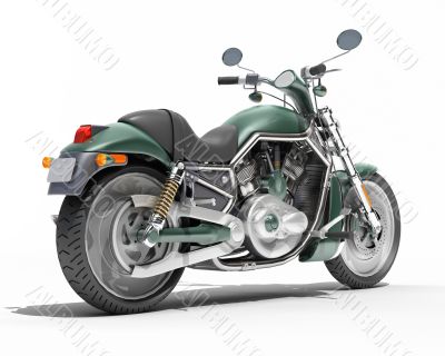 Classic motorcycle isolated