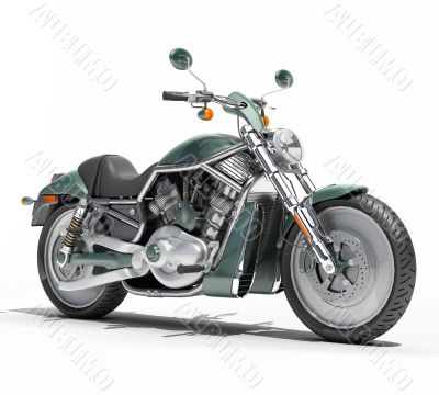 Classic motorcycle isolated
