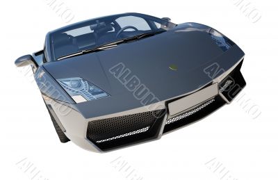 Supercar isolated on a light background