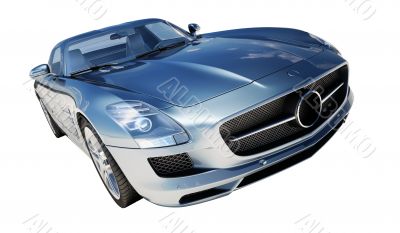 Supercar isolated on a light background
