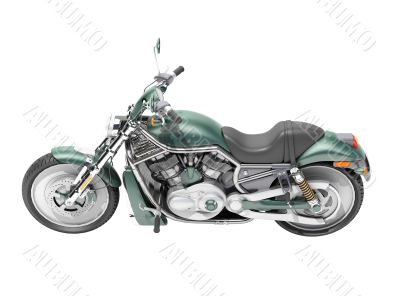 Classic motorcycle isolated