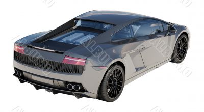 Supercar isolated on a light background