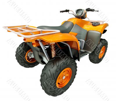 Quad bike isolated