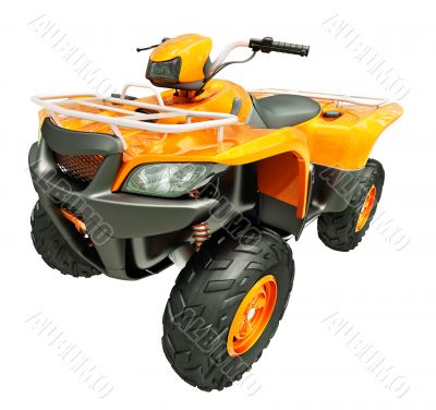 Quad bike isolated