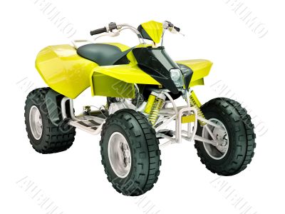Quad bike isolated