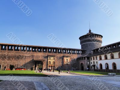  Sforzesco Castle in Milan