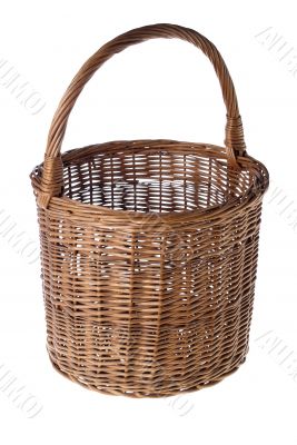 Wicker Basket On White Background
