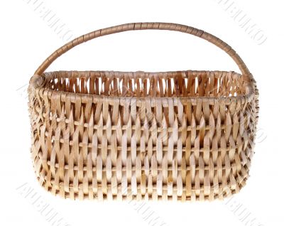 Wicker Basket On White Background
