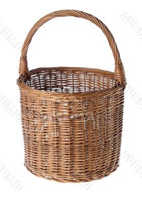 Wicker Basket On White Background