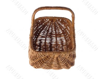 Wicker Basket On White Background