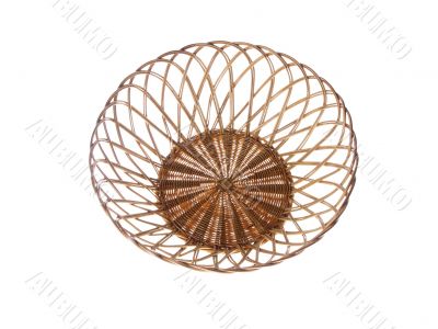 Wicker Basket On White Background