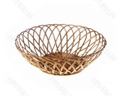 Wicker Basket On White Background